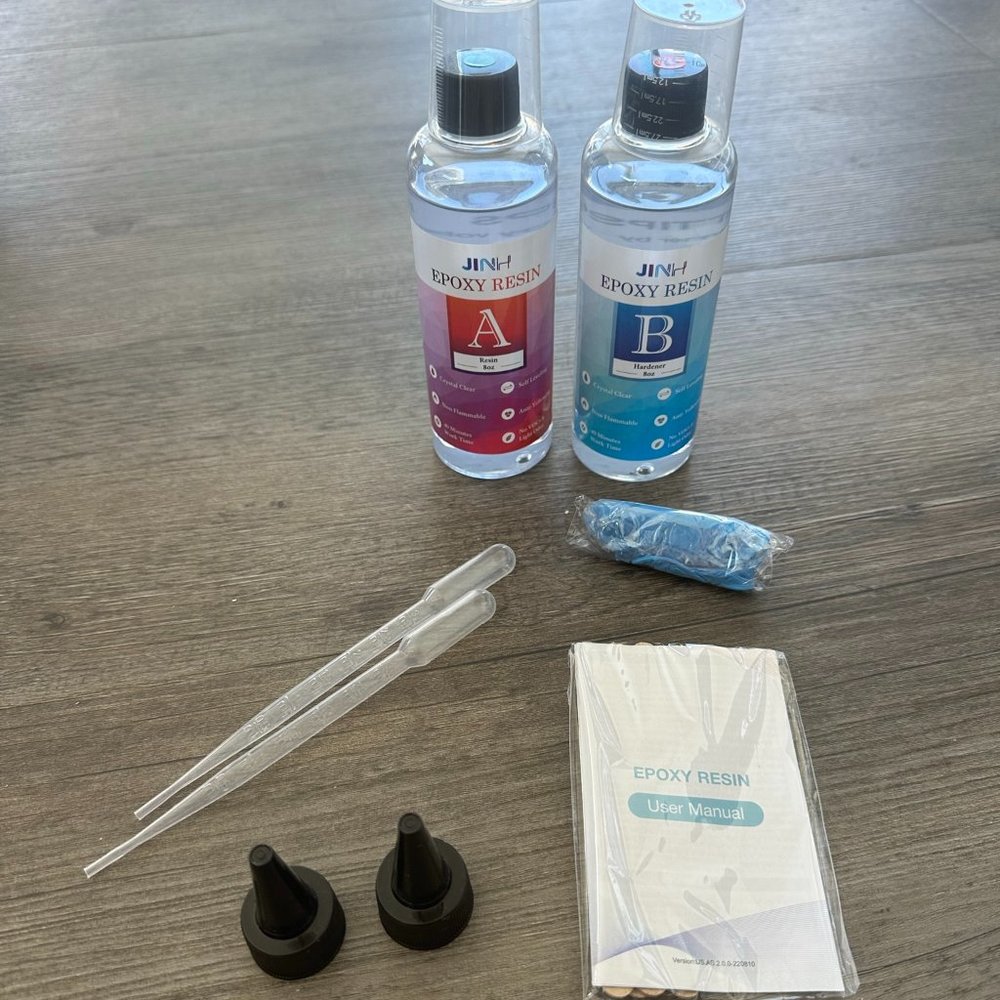 Two Part Epoxy Resin with High Gloss UV & Heat Resistant - 16 oz